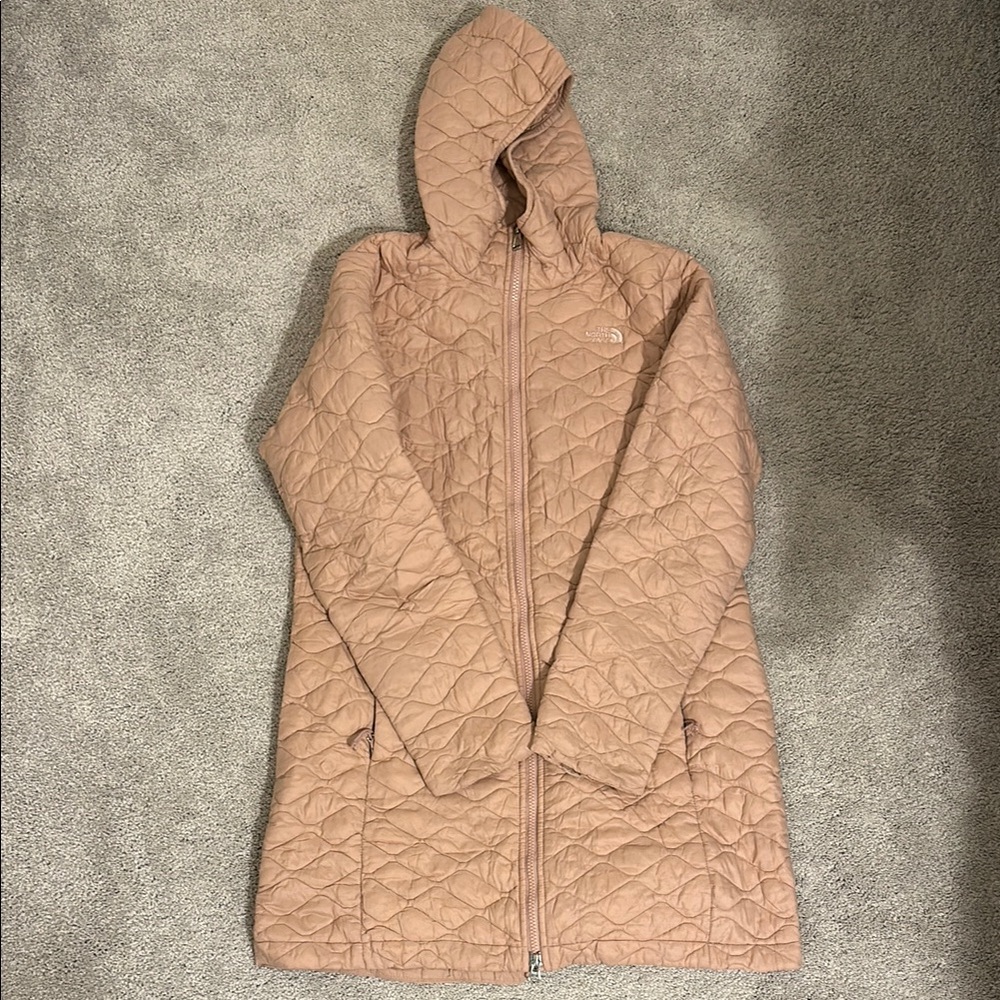 The North Face Quilted Hooded Jacket Blush